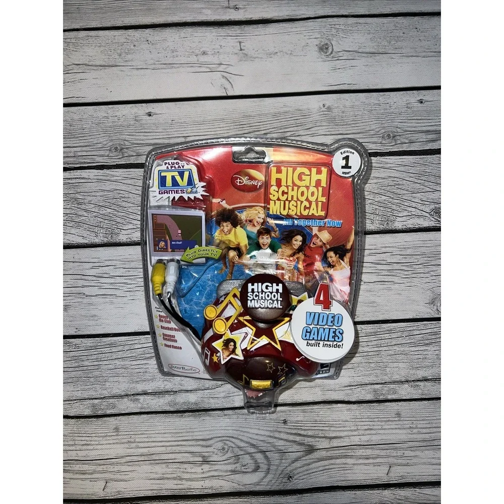 High School Musical Plug & Play TV Game 4-Games New Sealed Disney Jakks Pacific